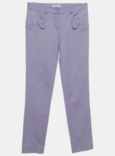 Versace Purple Cotton Skinny Pants S