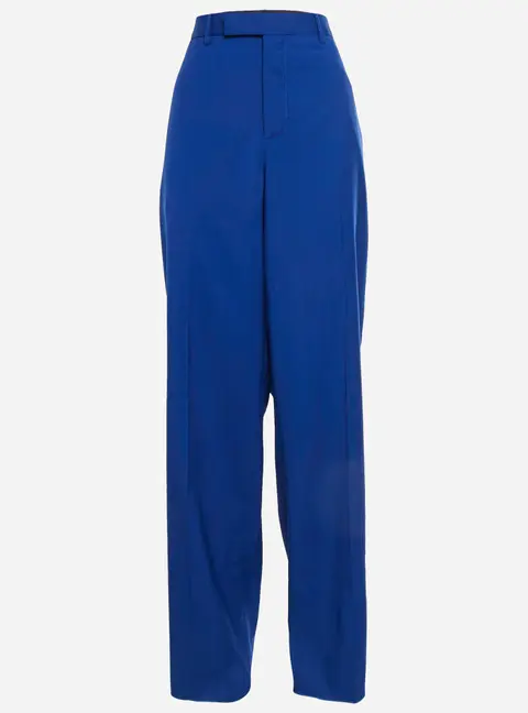 Versace Blue Wool Blend Regular Fit Trousers XL