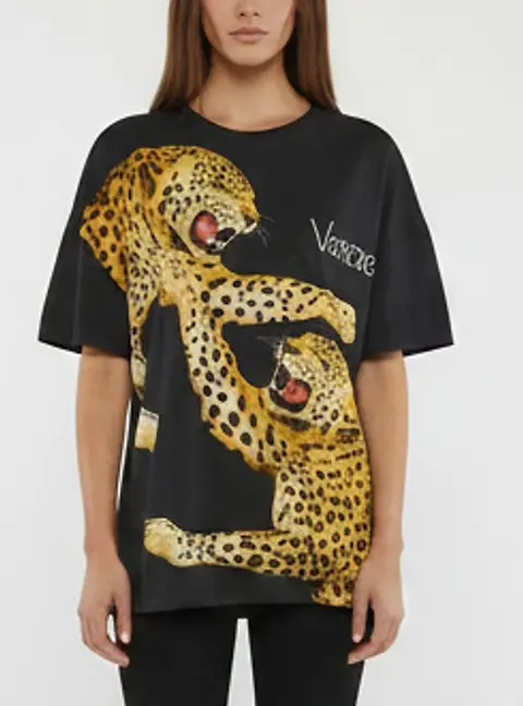 Versace Black Printed Jersey Short Sleeve T-Shirt S