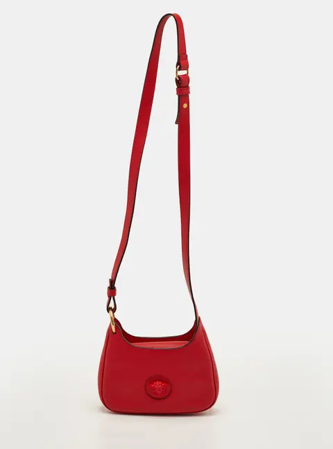 Versace Medusa Red Leather Crossbody Bag