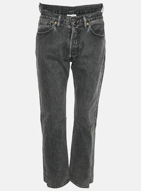 Vetements x Levi's Black Denim High Waist Reworked Jeans L/Waist 32"