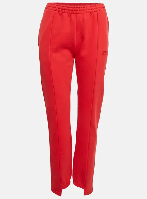 Vetements Red Cotton Knit Elasticized Waist  Sweatpants L