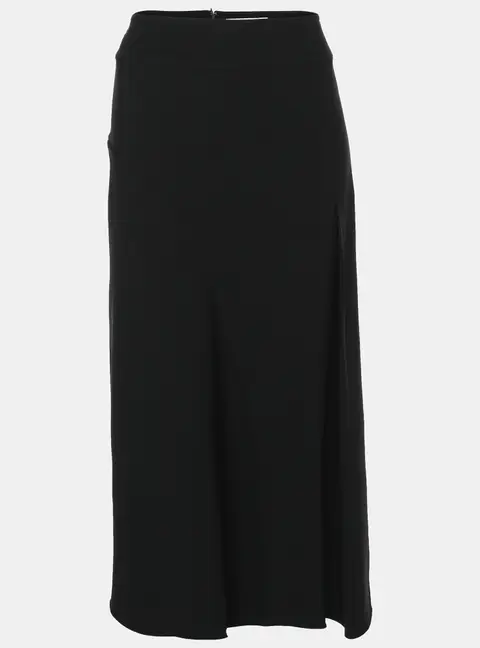 Victoria Beckham Black Crepe Midi Skirt M