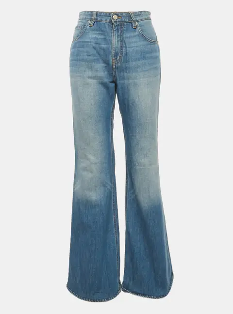 Victoria Victoria Beckham Sanfran Blue Denim Flared Jeans M/Waist 30"