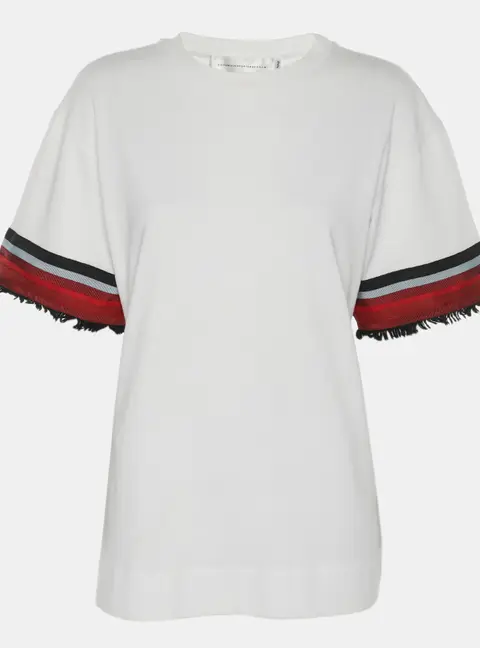 Victoria Beckham White Knit T-Shirt M
