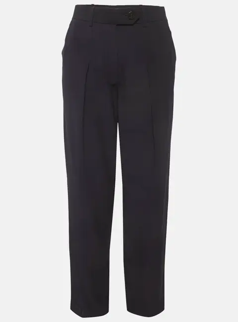 Victoria Victoria Beckham Midnight Blue Satin Crystal Embellished Trousers S