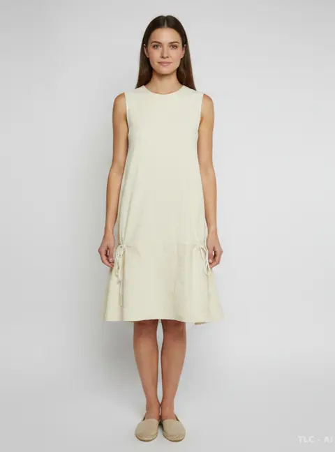 Victoria Victoria Beckham Cream Tiered Cotton Blend Cloqué Mini Dress XS