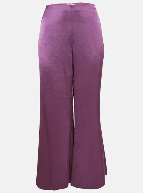 Vince Mauve Pink Satin Flared Trousers M