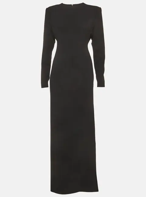 Wardrobe.NYC Black Crepe Evening Column Dress M