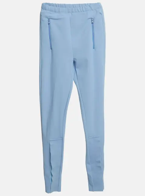Wadrobe NYC Blue Jersey Front Zip Legging XXS