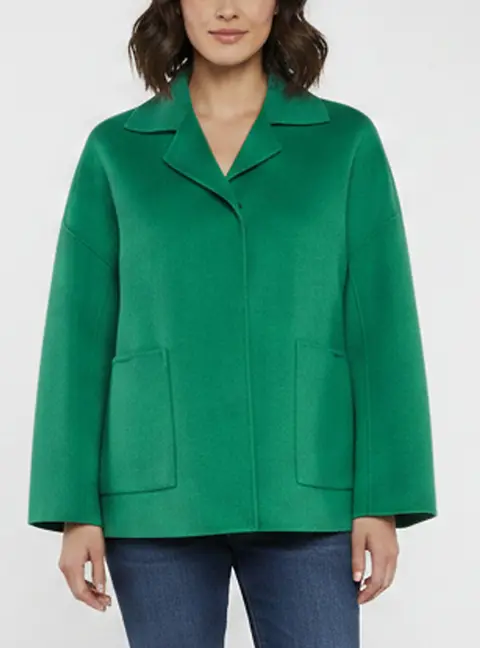 Weekend Max Mara Green Felt Wool Blend Panca Jacket M