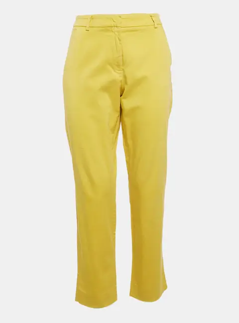 Weekend Max Mara Yellow Cotton Trousers M
