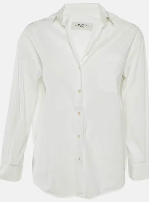 Weekend Max Mara White Cotton Long Sleeve Shirt XS