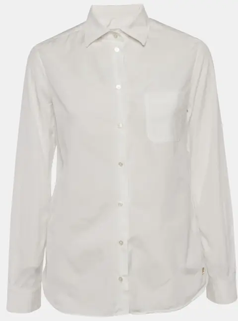 Weekend Max Mara White Cotton Long Sleeve Shirt M