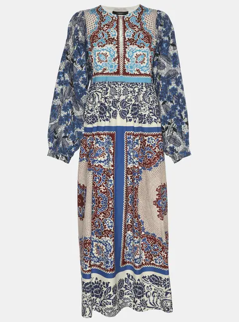 Weekend Max Mara Multcolor Ghiotto Printed Cotton Dress M