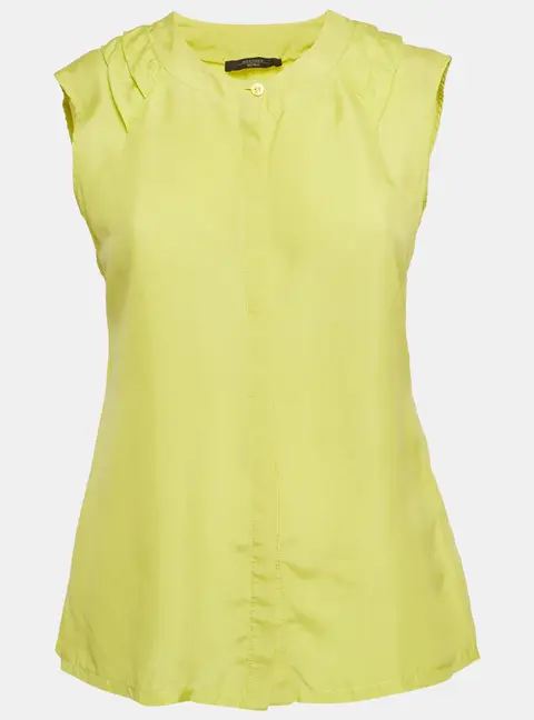 Weekend Max Mara Neon Green Cotton Sleeveless Top S