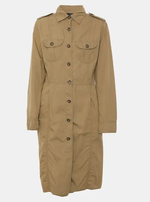 Weekend Max Mara Beige Cotton Blend Belted Trench Coat S