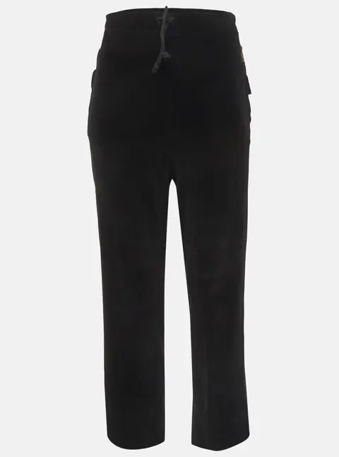 Yves Saint Laurent Black Velvet Straight Fit Trousers S