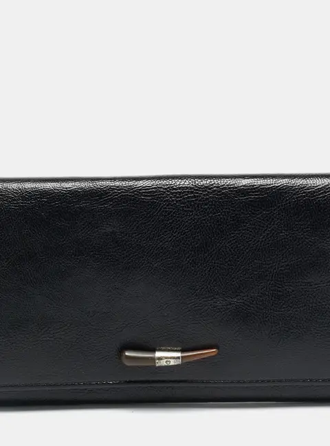 Yves Saint Laurent Mombasa Black Leather Continental Wallet