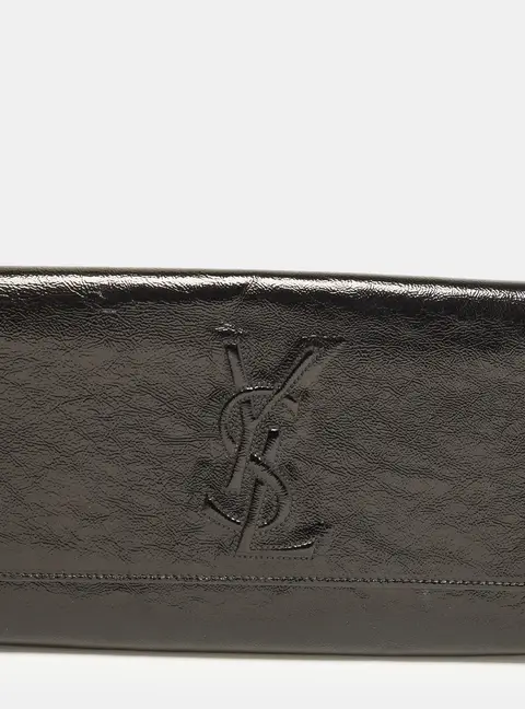 Yves Saint Laurent Belle De Jour Flap Black Patent Leather Clutch