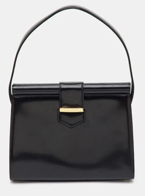 Yves Saint Laurent Vintage Black Leather Shoulder Bag