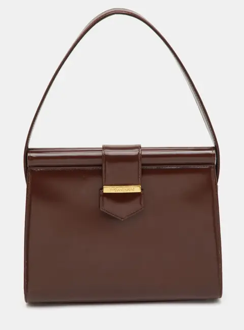 Yves Saint Laurent Vintage Brown Leather Shoulder Bag