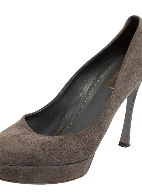 Yves Saint Laurent Grey Suede Pumps Size 40
