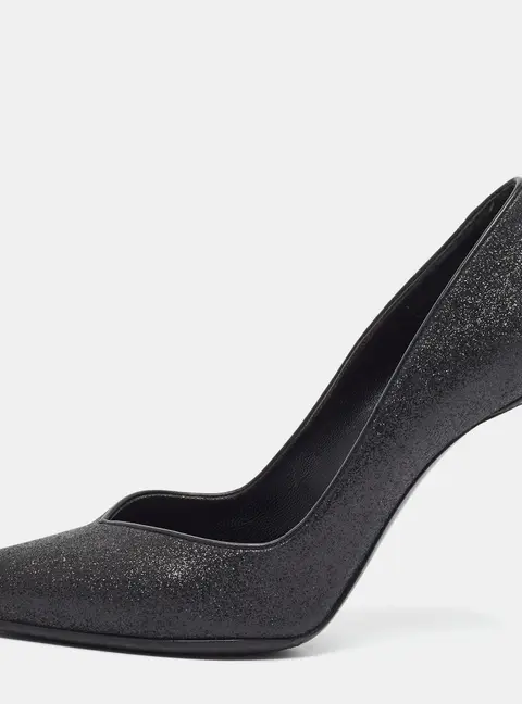 Yves Saint Laurent Anja Size 39 Black Glitter Pumps