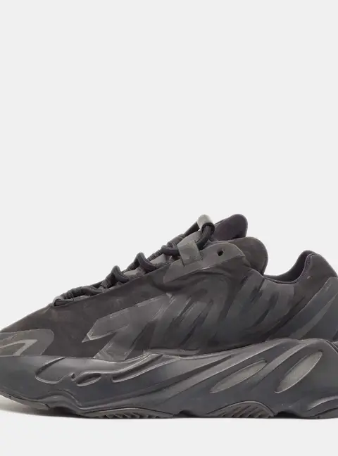 Yeezy x Adidas Black Nylon Boost 700 MNVN Triple Black Sneakers Size 39 1/3