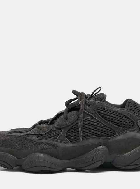Yeezy x Adidas Black Suede and Mesh 500 Utility Black Sneakers Size 40 2/3