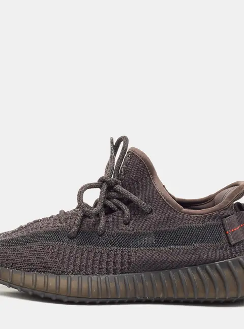 Yeezy x Adidas Black Knit Fabric Boost 350 V2 Black Non-Reflective Sneakers Size 38 2/3