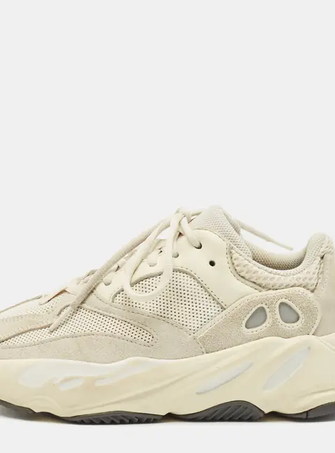 Yeezy x Adidas Yeezy Boost 700 Size 38.5 Cream Leather, Mesh and Suede Low Top Sneakers