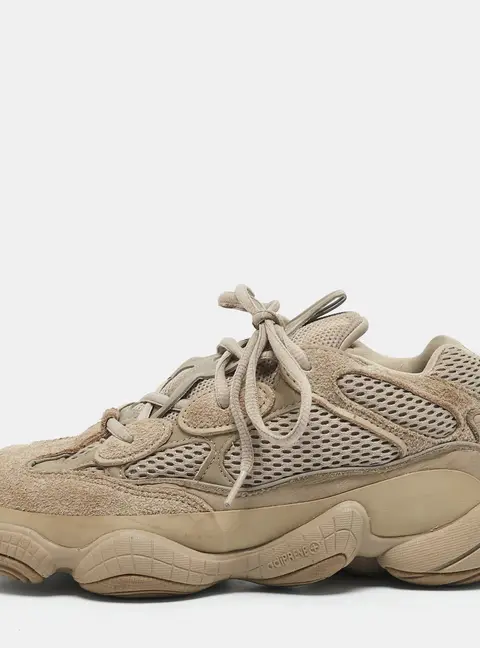 Yeezy x Adidas Brown Mesh and Suede 500 Taupe Light Sneakers Size 40 2/3