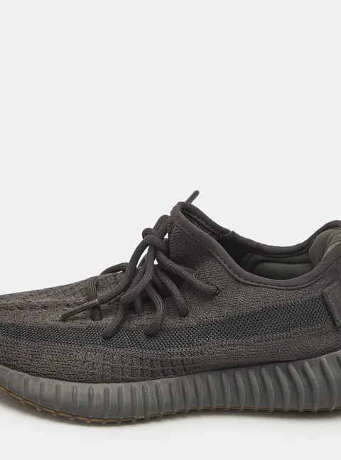 Yeezy x Adidas Black Knit Fabric Boost 350 V2 Cinder Sneakers Size 38