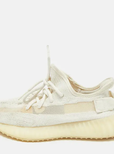 Yeezy x Adidas Cream Knit Fabric Boost 350 V2 Sneakers Size 38