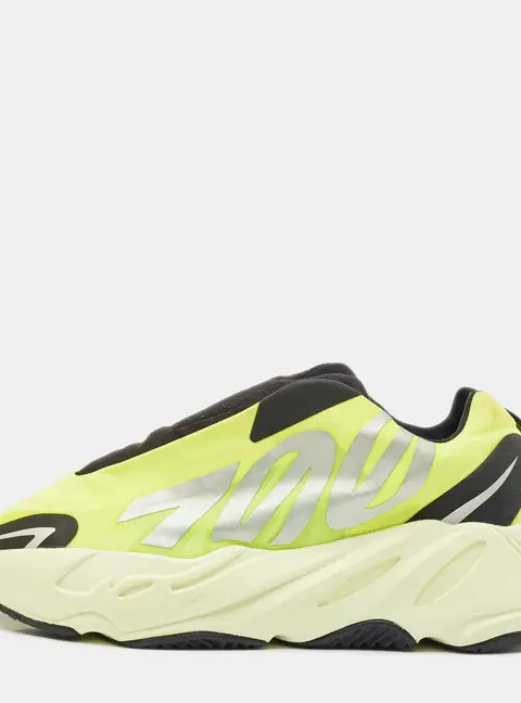 Yeezy x Adidas Neon Yellow/Black Nylon Boost 700 MNVN Phosphor Sneakers Size 38