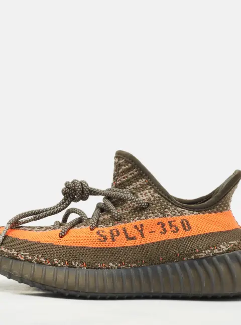 Yeezy x Adidas Grey Knit Fabric Boost 350 V2 Carbon Beluga Sneakers Size 36 2/3