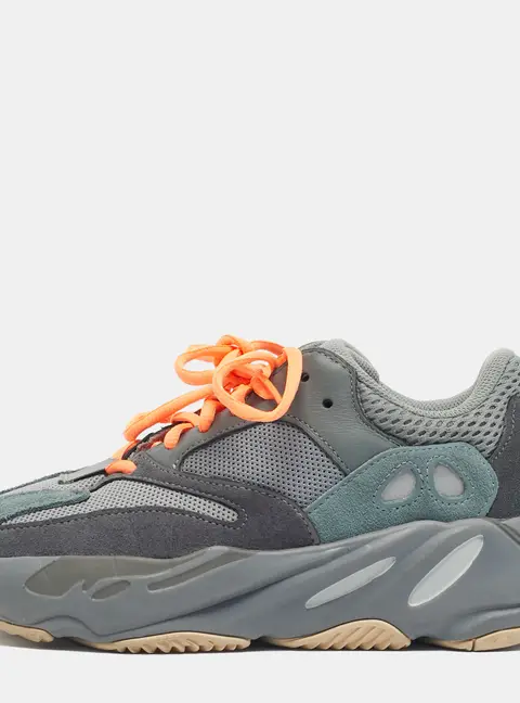 Yeezy x Adidas Boost 700 Size 38.5 Grey Canvas, Leather and Suede Low Top Sneakers
