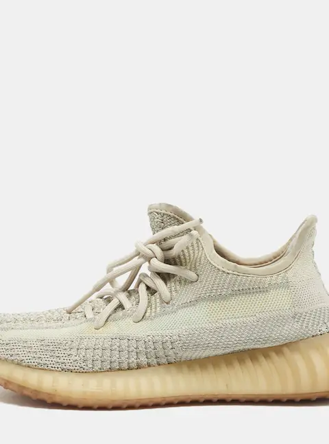 Yeezy x Adidas Pale Green Knit Fabric Boost 350 V2 Citrin (Non-Reflective) Sneakers Size 38 2/3