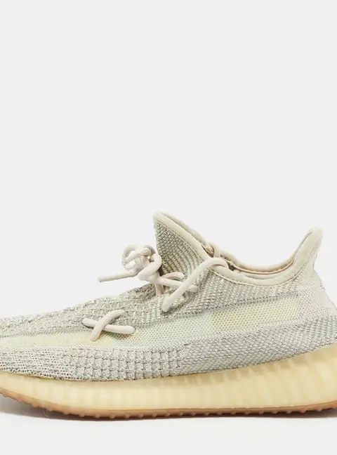 Yeezy x Adidas Pale Green Knit Fabric Boost 350 V2 Citrin (Non-Reflective) Sneakers Size 40 2/3