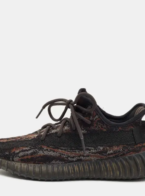 Yeezy x Adidas Brown Knit Fabric Boost 350 V2 MX Rock Sneakers Size 40