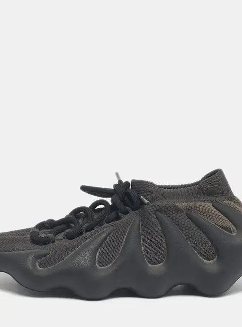 Yeezy x Adidas Black/Brown Mesh and Rubber 450 Lace Up Sneakers Size 38