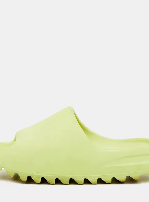 Yeezy x Adidas Neon Green Rubber Glow Green Slide Size 38
