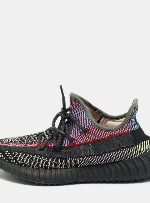 Yeezy x Adidas Boost 350 V2 Yecheil (Non-Reflective) Size 39 1/3 Multicolor Knit Fabric Low Top Sneakers