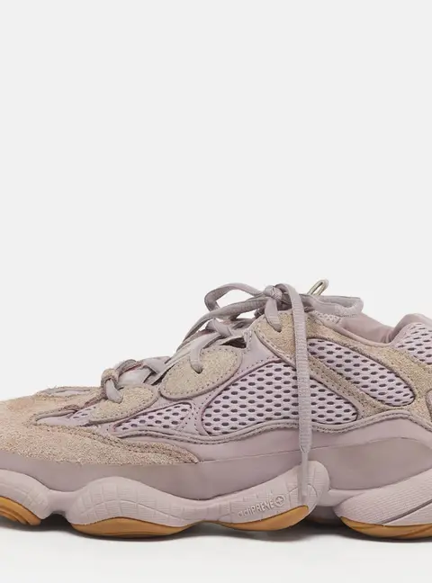 Yeezy x Adidas 500 'Soft Vision Size 38 Purple Fabric and Suede Low Top Sneakers