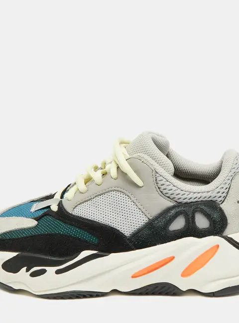 Yeezy x Adidas Boost 700 Size 38.5 Multicolor Leather, Mesh and Suede Wave Runner Low Top Sneakers