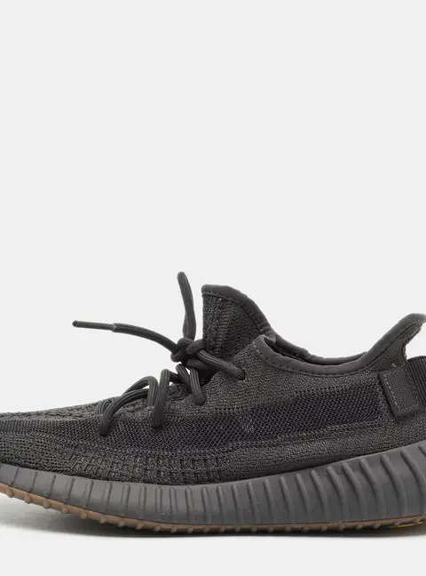 Yeezy x Adidas Boost 350 V2 Size 39.5 Dark Grey Knit Fabric Low Top Sneakers