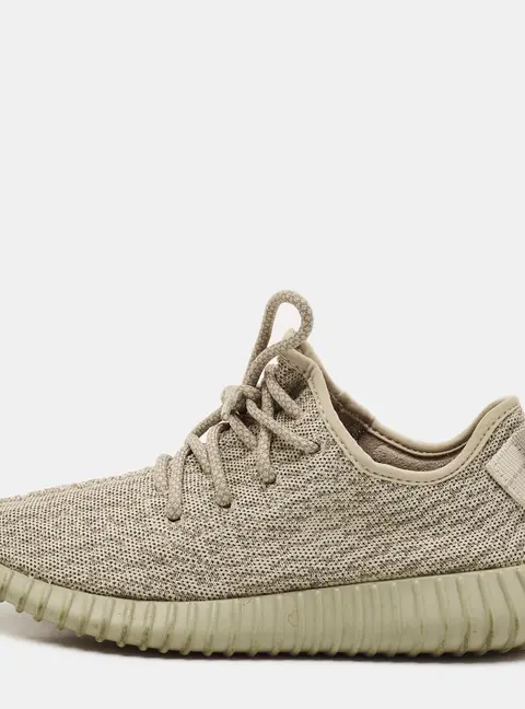 Yeezy x Adidas Boost 350 Size 38.5 Moonrock Knit Fabric Lace Up Sneakers