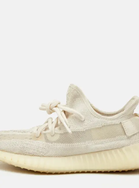 Yeezy x Adidas Boost 350 V2 Bone Size 38 White Knit Fabric Sneakers