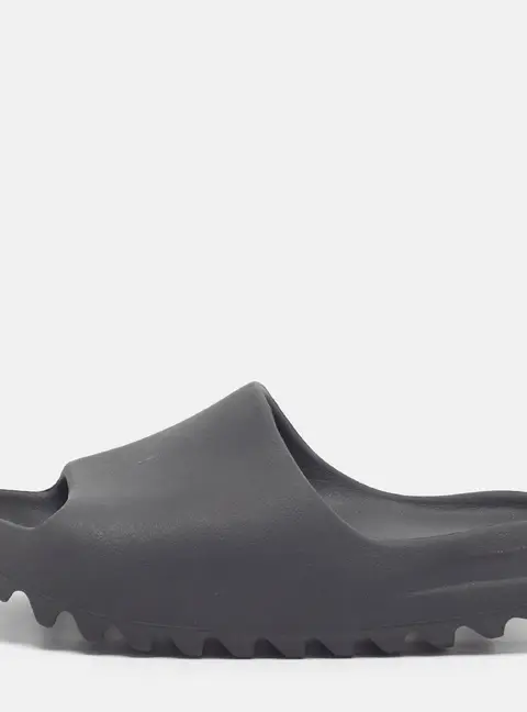 Yeezy x Adidas Onyx Size 36.5 Grey Rubber Flat Slide
